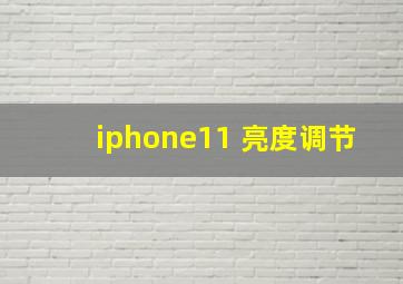 iphone11 亮度调节